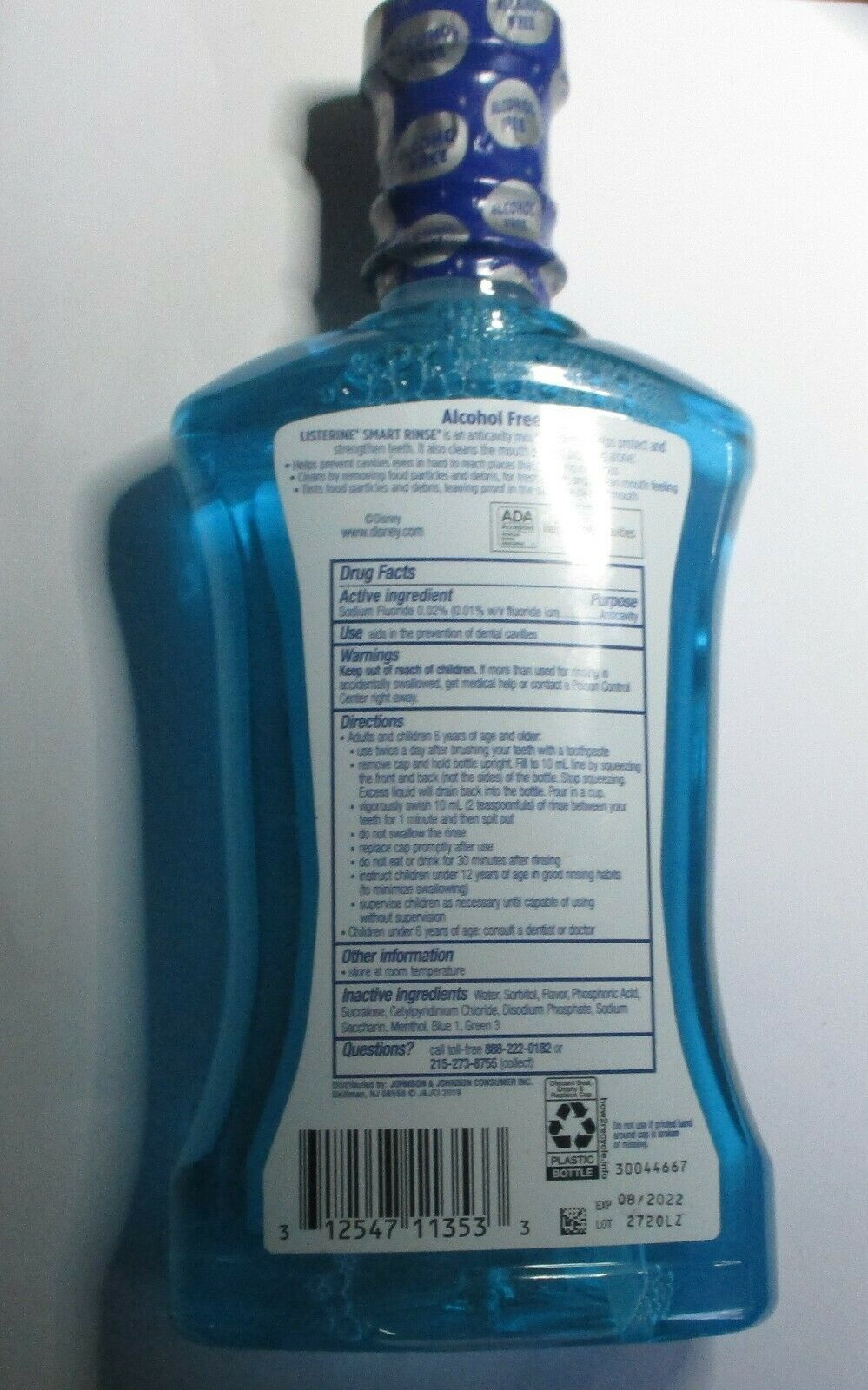 ListerineSmart RinseAlcoholFree Fluoride MouthwashDisney Frozen II
