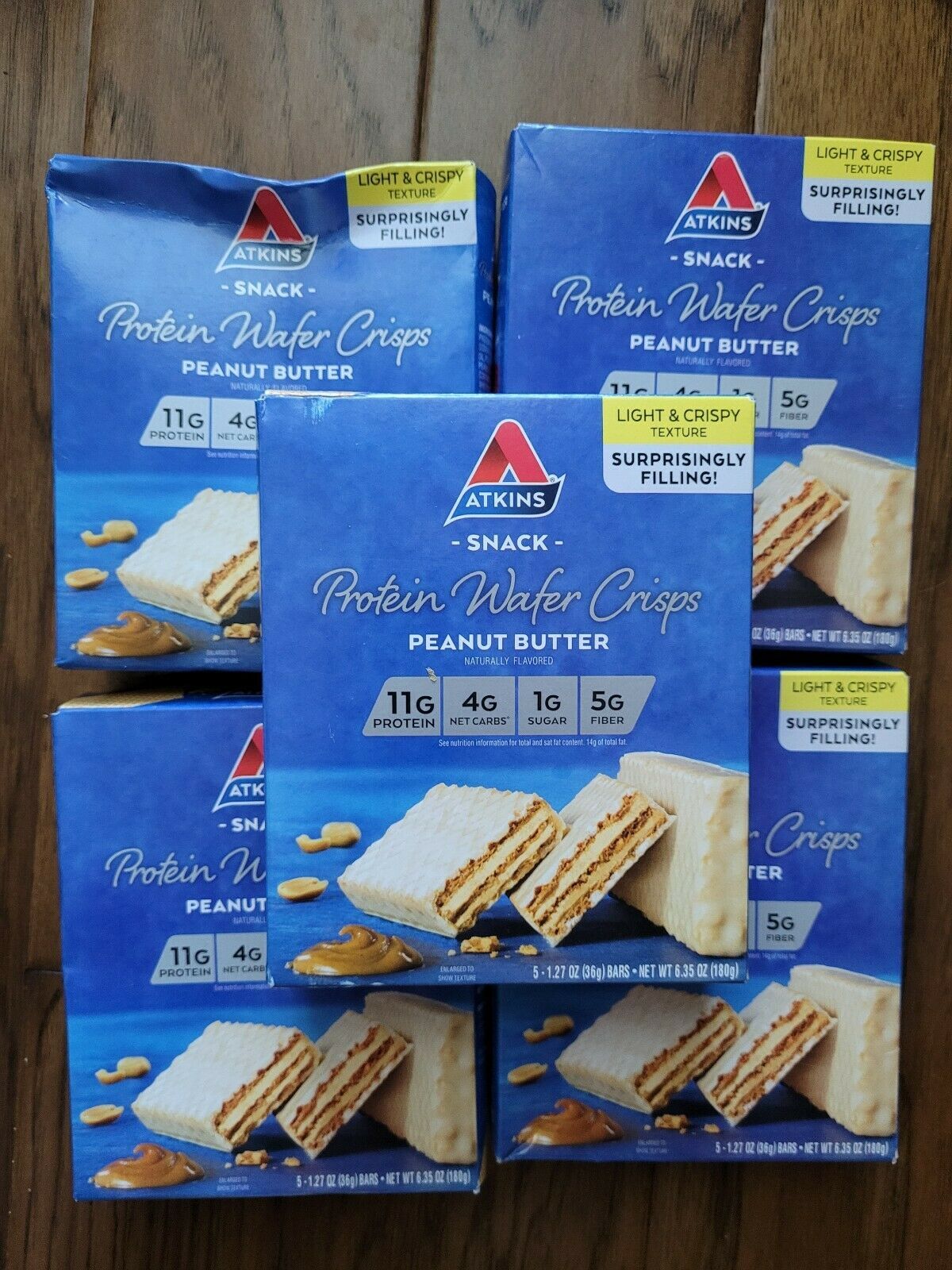 Atkins Protein Wafer Crisps, Peanut Butter, Keto Friendly 25 Bars Read