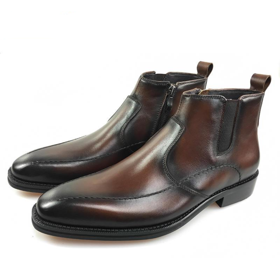 aldridge burnished leather ankle boot