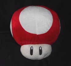 10" Nintendo Mario Bros 2008 Japan Red Mushroom 1-UP Stuffed Animal Plush Toy - $27.12