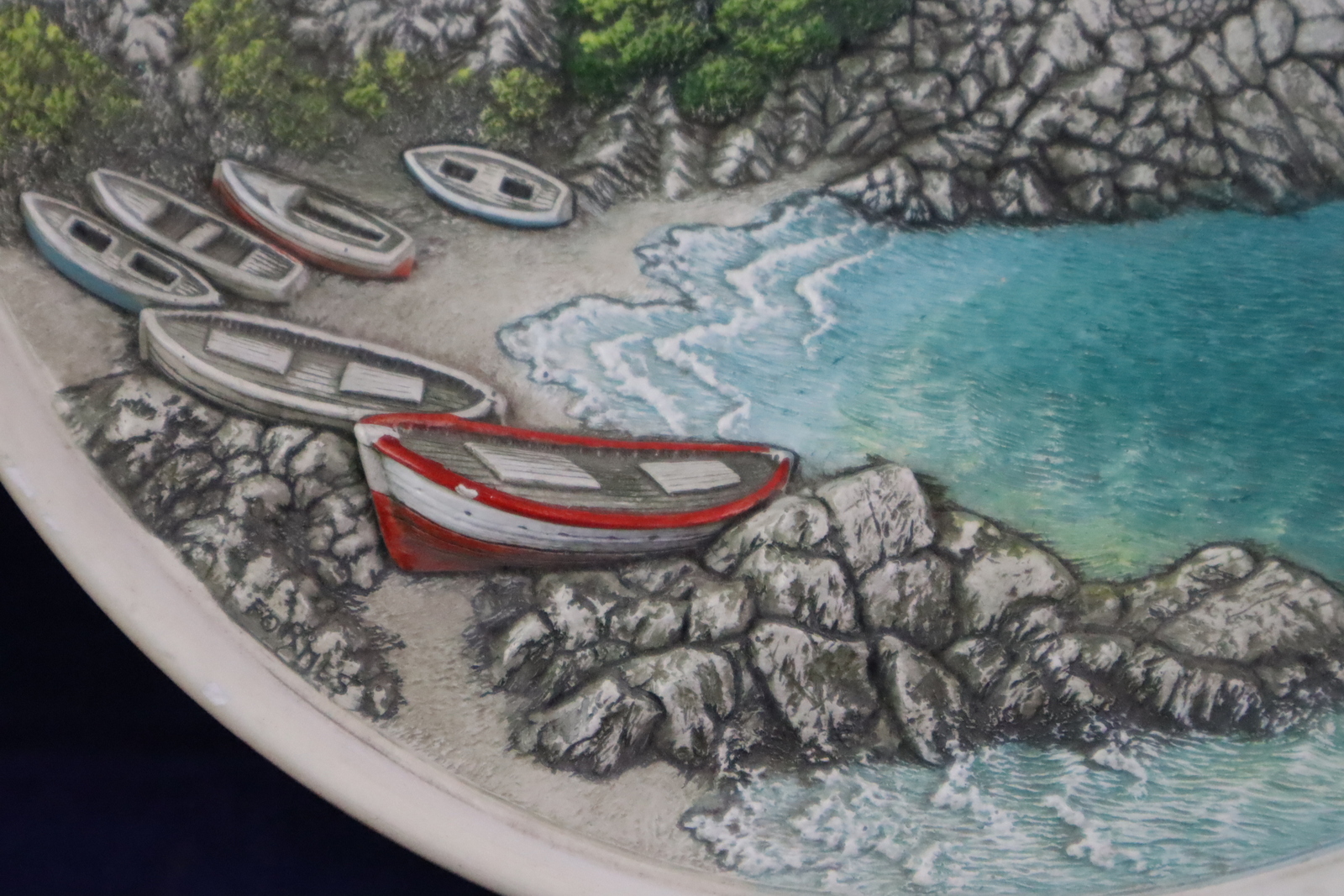 Decorative 3D Coastal Scenes Wall Hanging Plate Fornes Y Sanchis Made