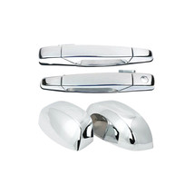 Chrome Outside Door Handles With Mirror Caps Trim Upgrade for GM Pickup - $124.66