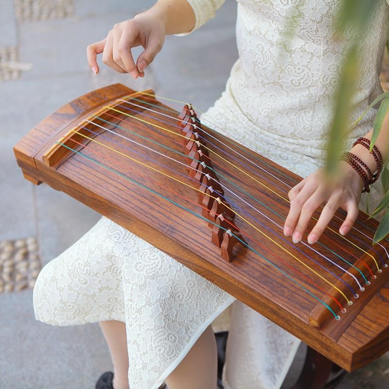1/6 FIGURE wood Guzheng model China Musical instrument Length 25cm 