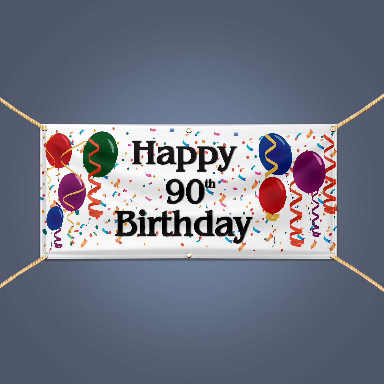 Happy 90th Birthday Banner