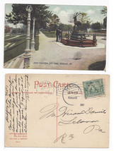 Sc 328 Jamestown lebanon Flag Cancel Reading duplex 1907 Deer Fountain P... - $5.99