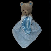 Carters Child of Mine Lovey Security Blanket Bear Blue Rattle Plush Stuf... - $12.99