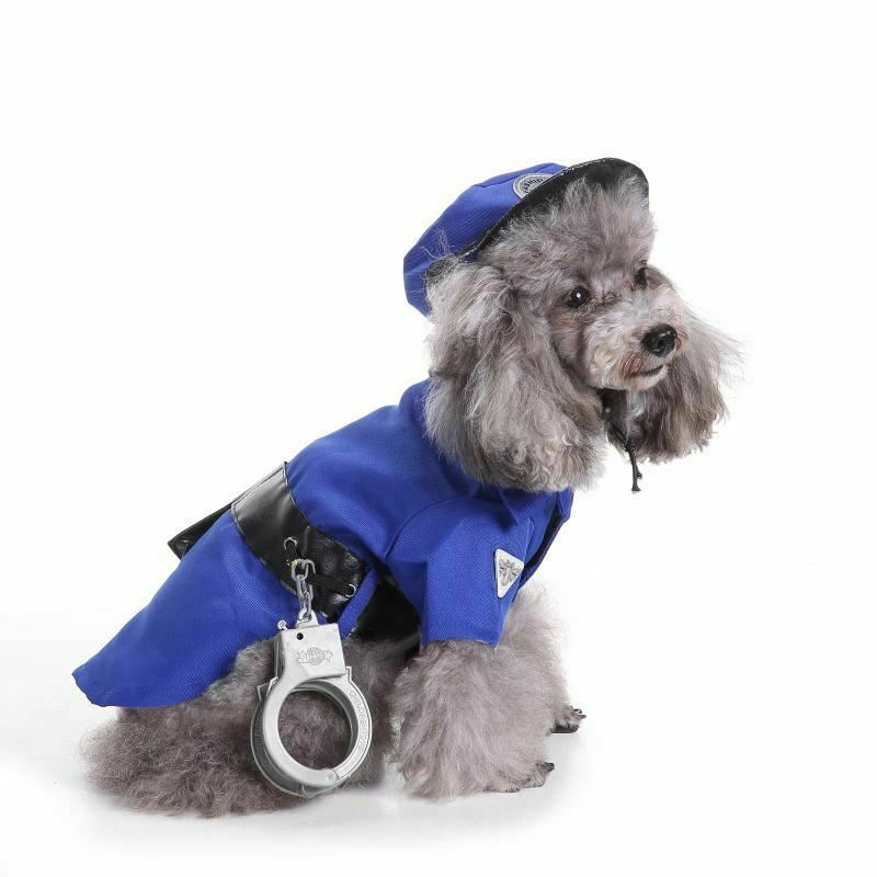 POLICE Uniform Dress Up Fun Cute Pet Dog Costume Cosplay Halloween ...