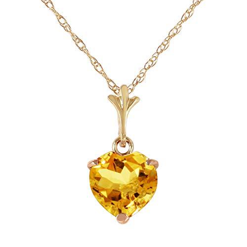 14k Solid YELLOW ROSE WHITE Gold Pendant Necklace Brilliant Cut Heart Shaped Gen