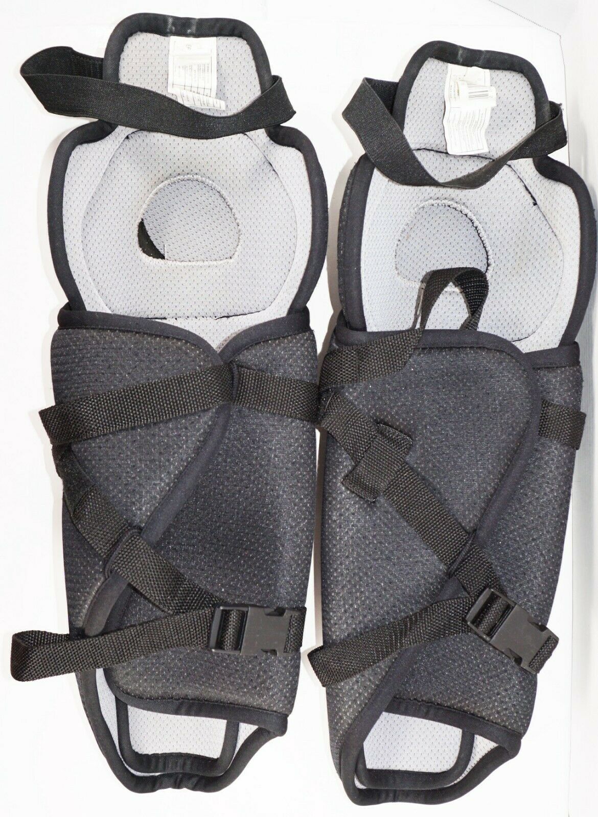 CCM REFEREE SR 16" HOCKEY SHIN GUARD PADS SENIOR ADULT LARGE PLAYERS USED Gloves