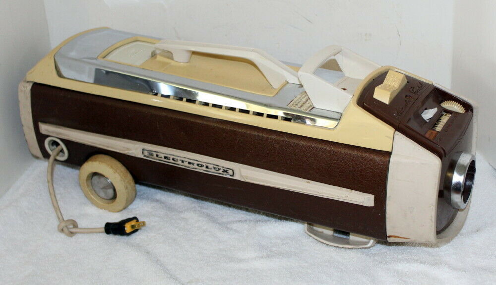 Vintage Electrolux 1401 Brown Olympia Canister Vacuum Works Needs