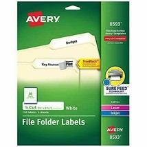 Avery #08593 File Folder Labels w/ True-Block Technology, 150 Labels  - $13.61