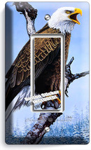 American Bald Eagle In Wild Light Single Gfci Switch Wall Plates Home Room Decor - $9.29