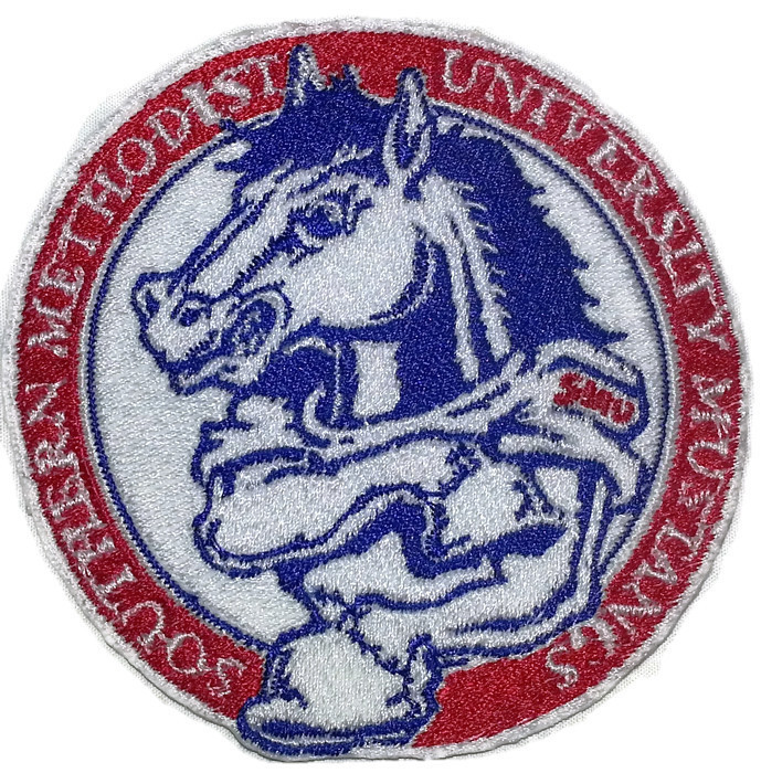 Southern Methodist Mustangs Alter logo Iron On Patch