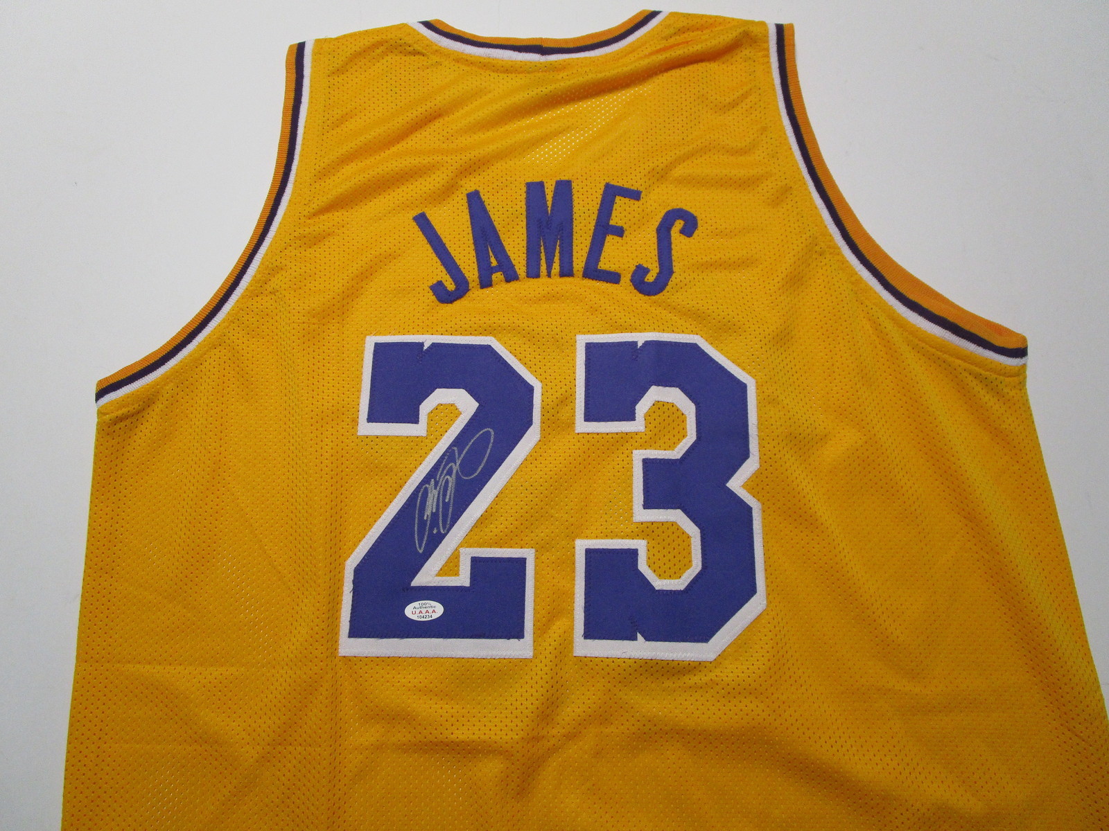 lebron james lakers jersey signed