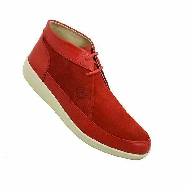 Johnny Famous Bally Style Men's Red Suede - Casual Shoes