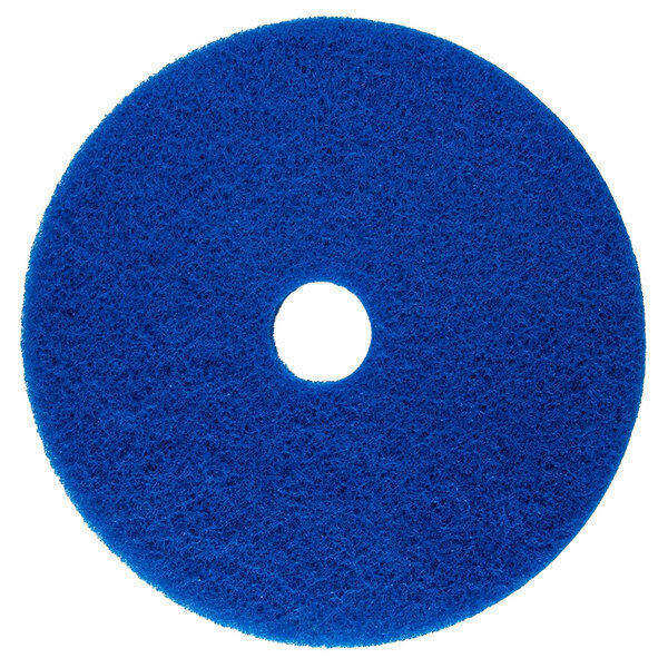 Blue Scrubbing Floor Pad - Case of 5 - 11 with 3 1/4 opening NIB