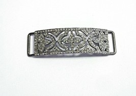 Pave Diamond Jewelry Connector 925 Silver Filigree Design Bracelet Conne... - $192.30