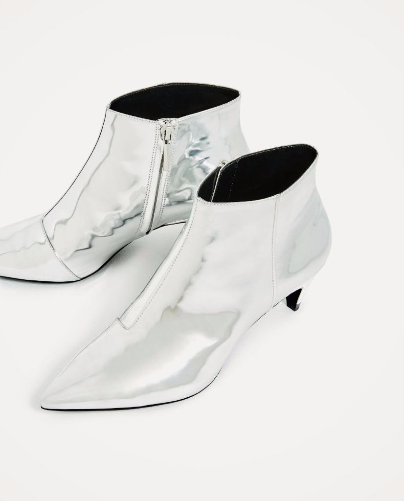 zara silver boots