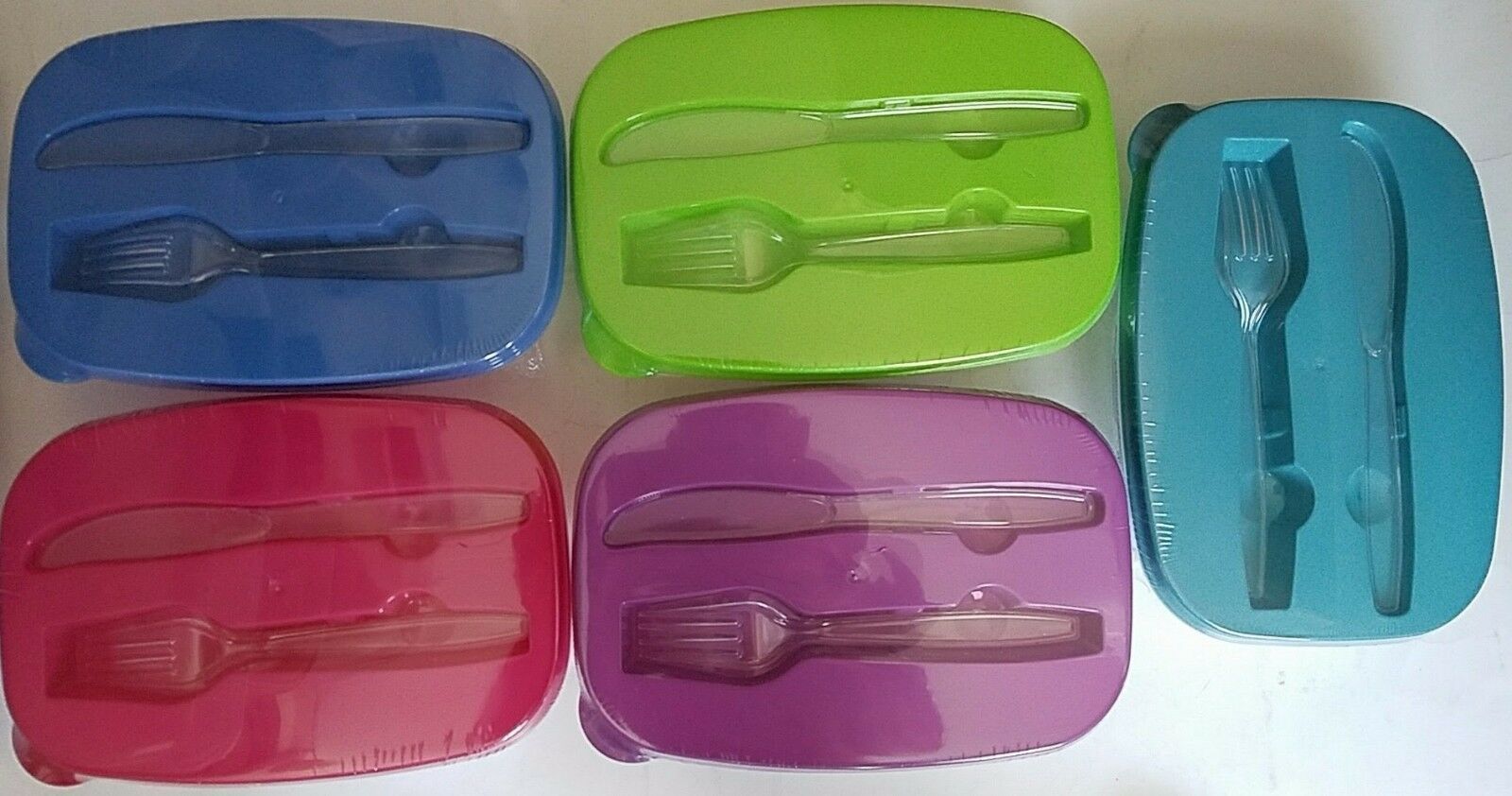 DIVIDED LUNCH CONTAINERS W FORK & KNIFE & LIDS 46.5 oz 1/Pk SELECT