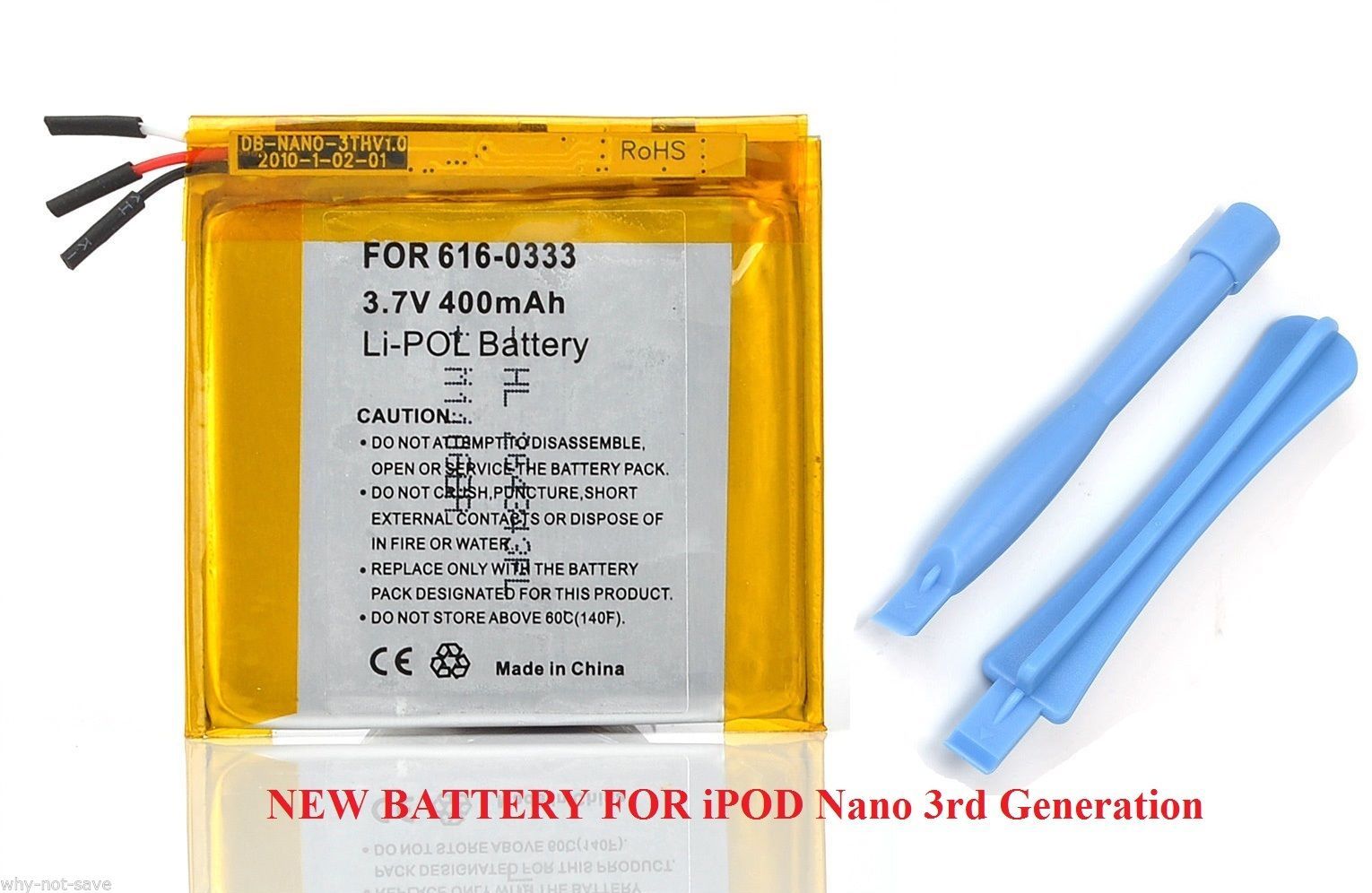 Replacement internal battery for ipod Nano 3 3rd gen 3G Generation A1236 4GB 8GB Replacement