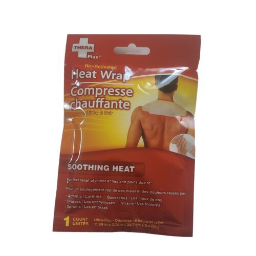 Heat Wrap Compresses Thera Plus Air Activated 1Pk Great for Travelling