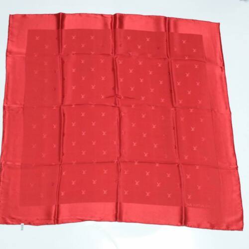 LOUIS VUITTON Silk Scarf Red Auth pg638 - Scarves & Wraps