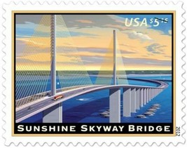 Sunshine Skyway Bridge 2012 $5.15 Priority Mail Postage Stamp Scott 4649 - $14.95