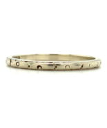 18k White Gold Wedding Band Ring Jewelry with Dot Design Size 6.25 (#J5900) - $450.45