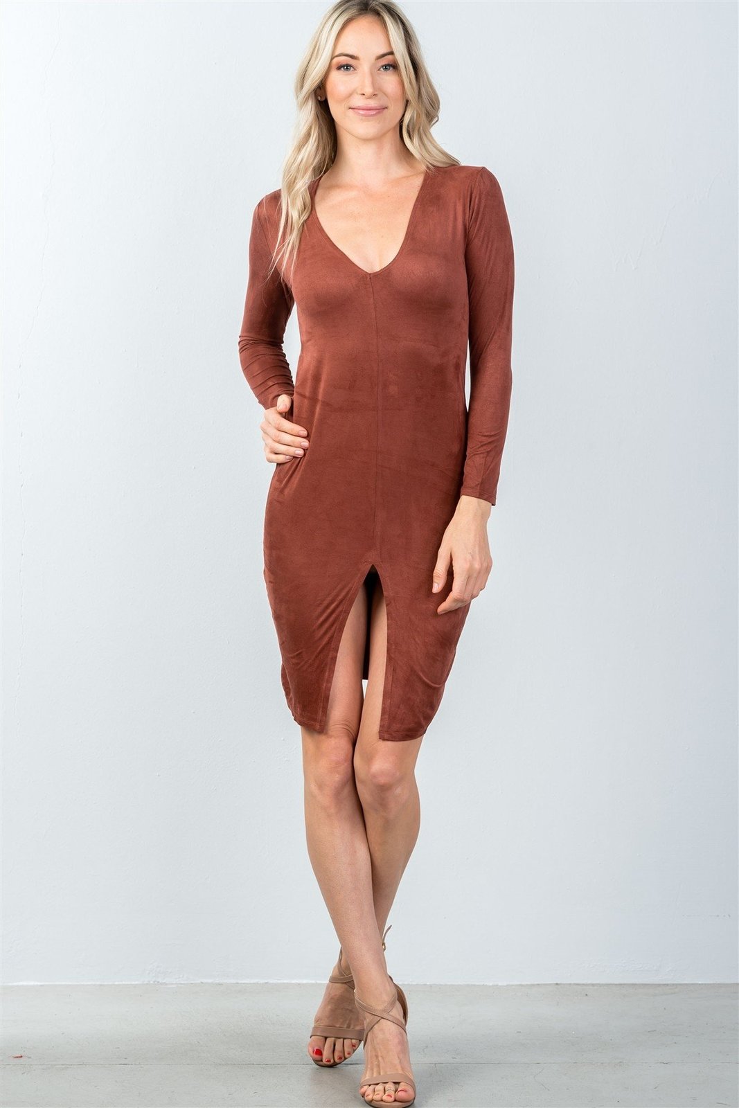 front slit gown