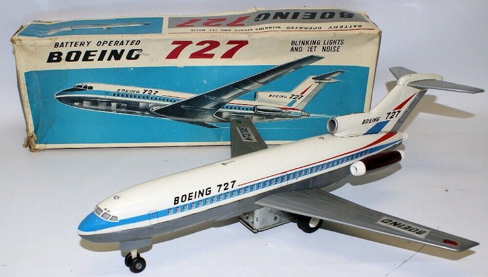 Vintage BOEING 727 Airplane N72700 by Masudaya / Modern Toys (MT) Japan ...