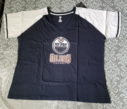 Edmonton Oilers NHL Hockey Deep V Womans T-shirt 2XL - $14.84