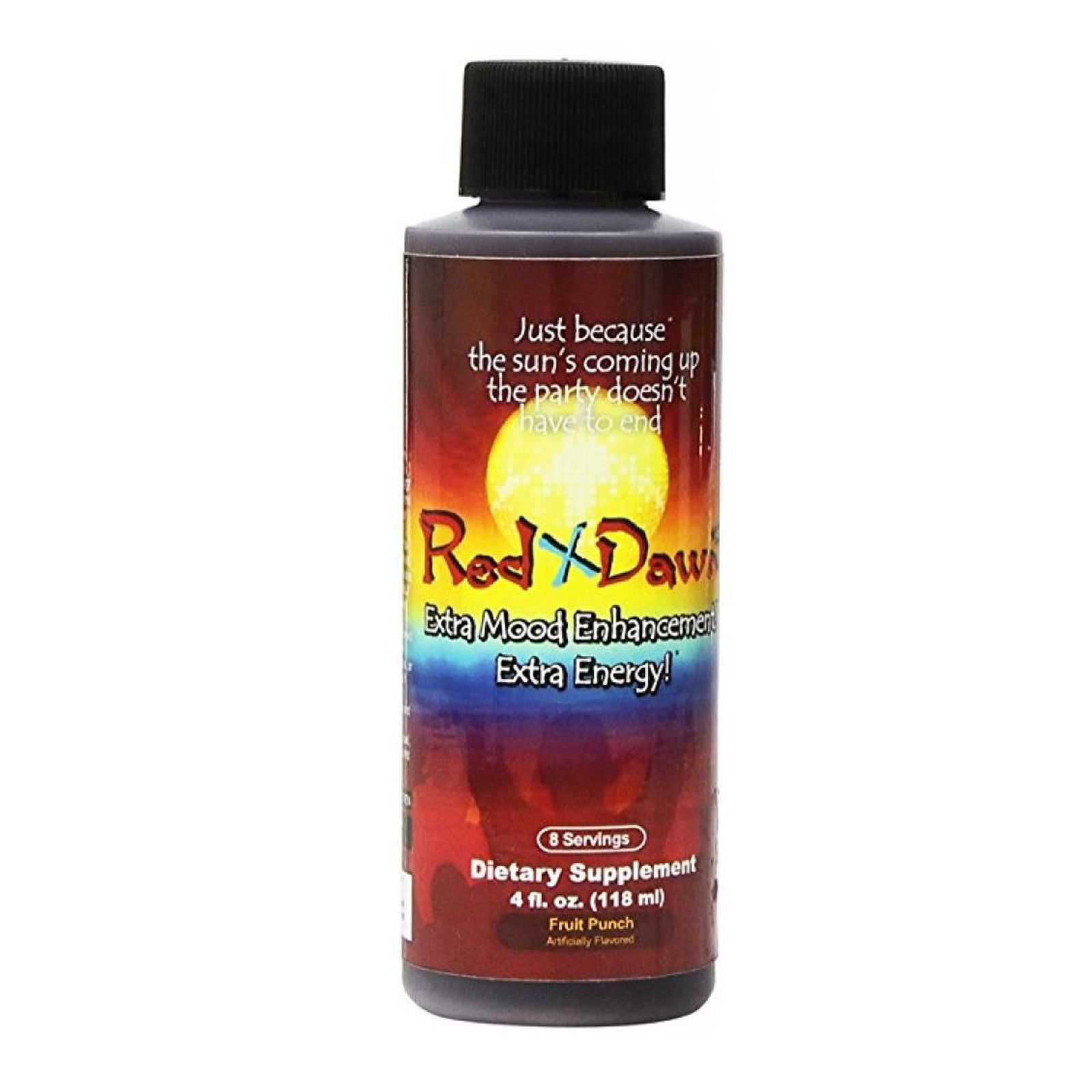 6 Bottles of Red Dawn Drink Extra Mood Energy Enhancement 4oz Party