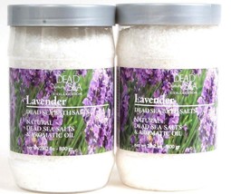 2 Dead Sea Collection 28.2oz Natural Lavender Bath Salts Minerals & Aromatic Oil