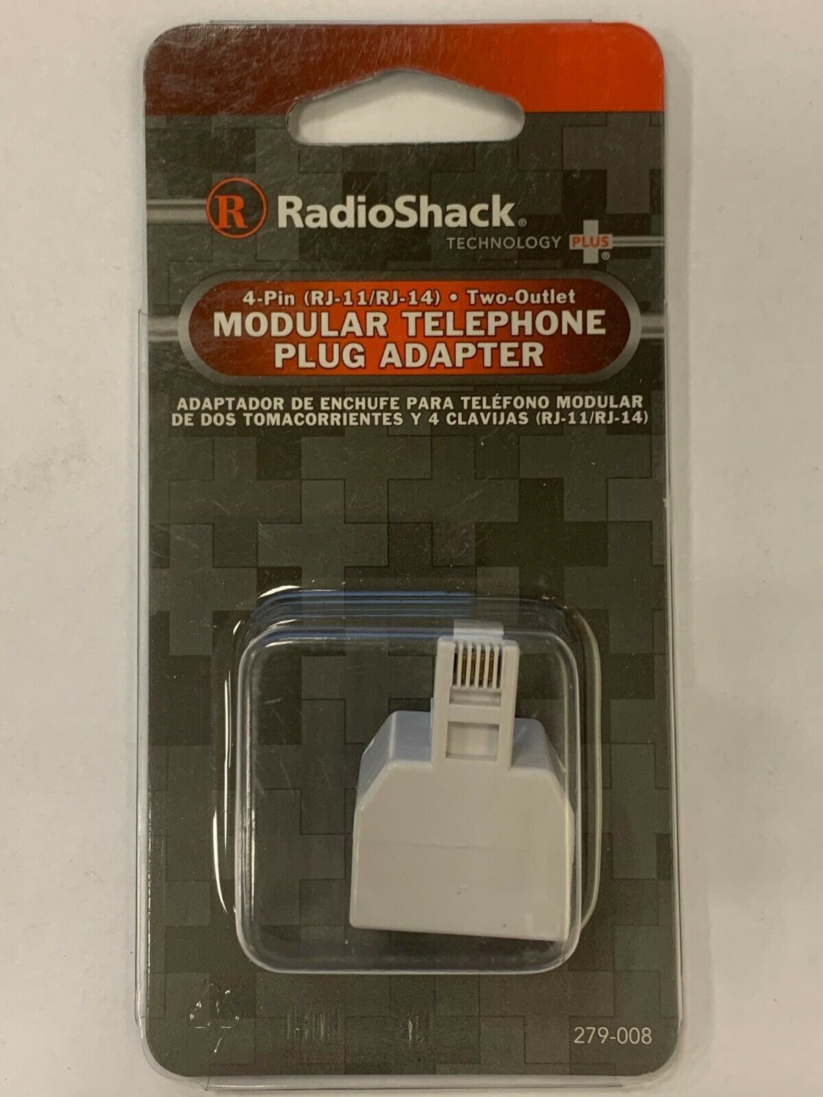 RadioShack 4Pin TwoOutlet Modular Telephone Plug Adapter Cords