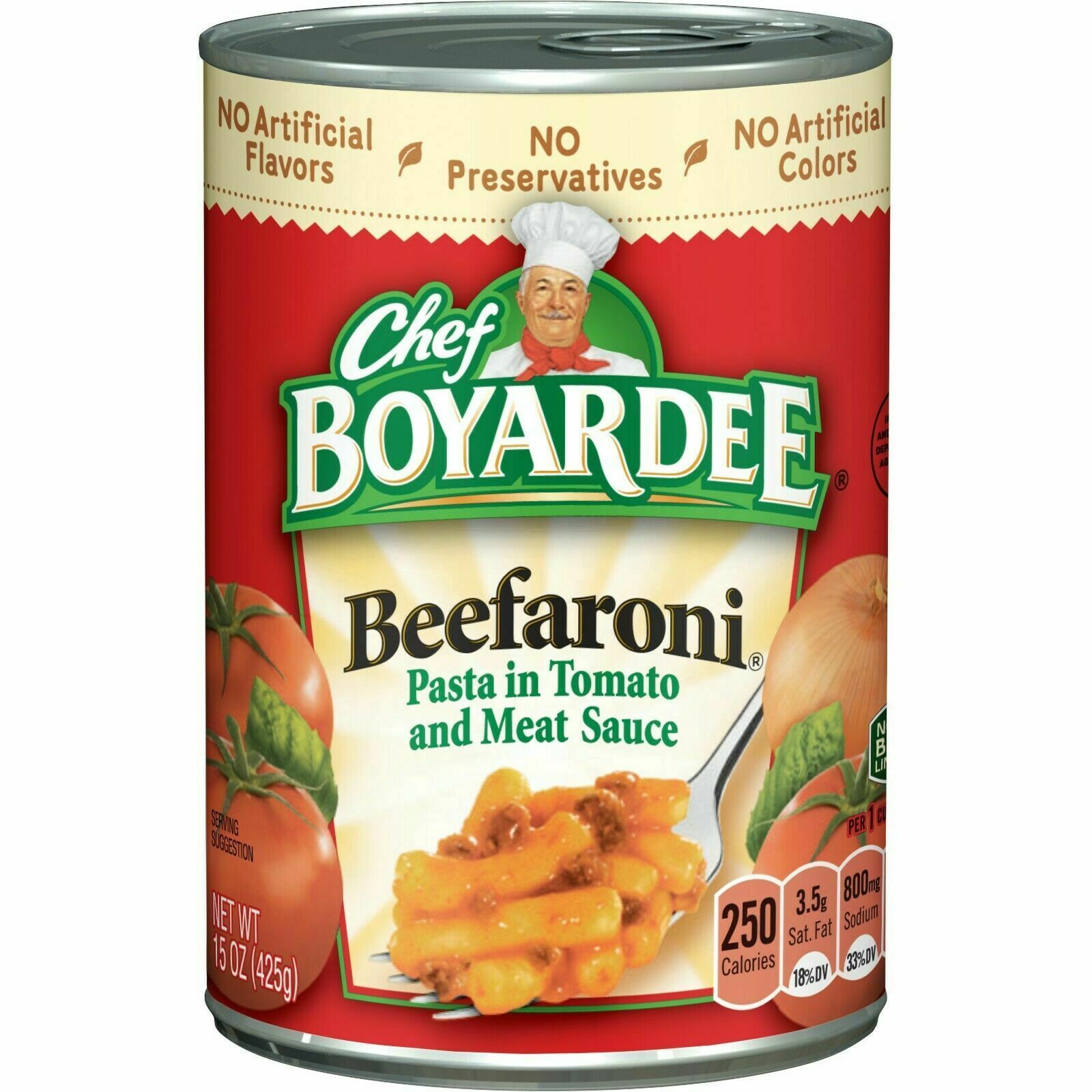 6 Cans Of Chef Boyardee Beefaroni 15 Ounces , Expires April 2022 ...