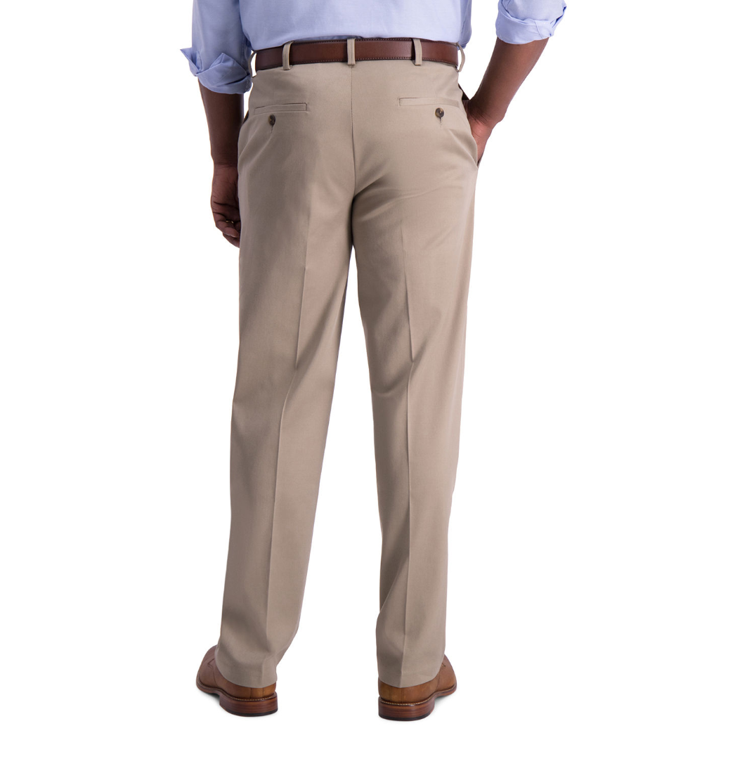 Haggar Iron Free Premium Khaki Classic Fit Flat Front Pants 36