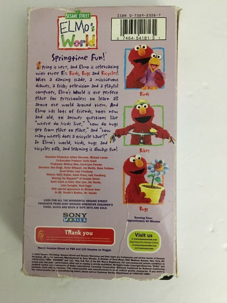 Elmos World-Springtime Fun(VHS,2002) Sesame and similar items