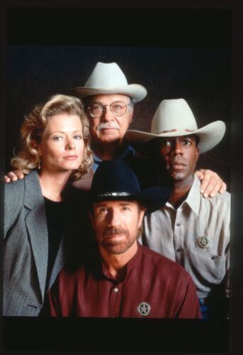 1996 CHUCK NORRIS & SHEREE WILSON On WALKER, TEXAS RANGER Original 35mm ...