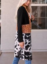 Western T-Shirt Long Cardigan Size L 8 to 10 image 2
