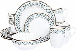 Fanquare Tableware Full Porcelain 16 pieces for 4 people, Geom model - $336.79