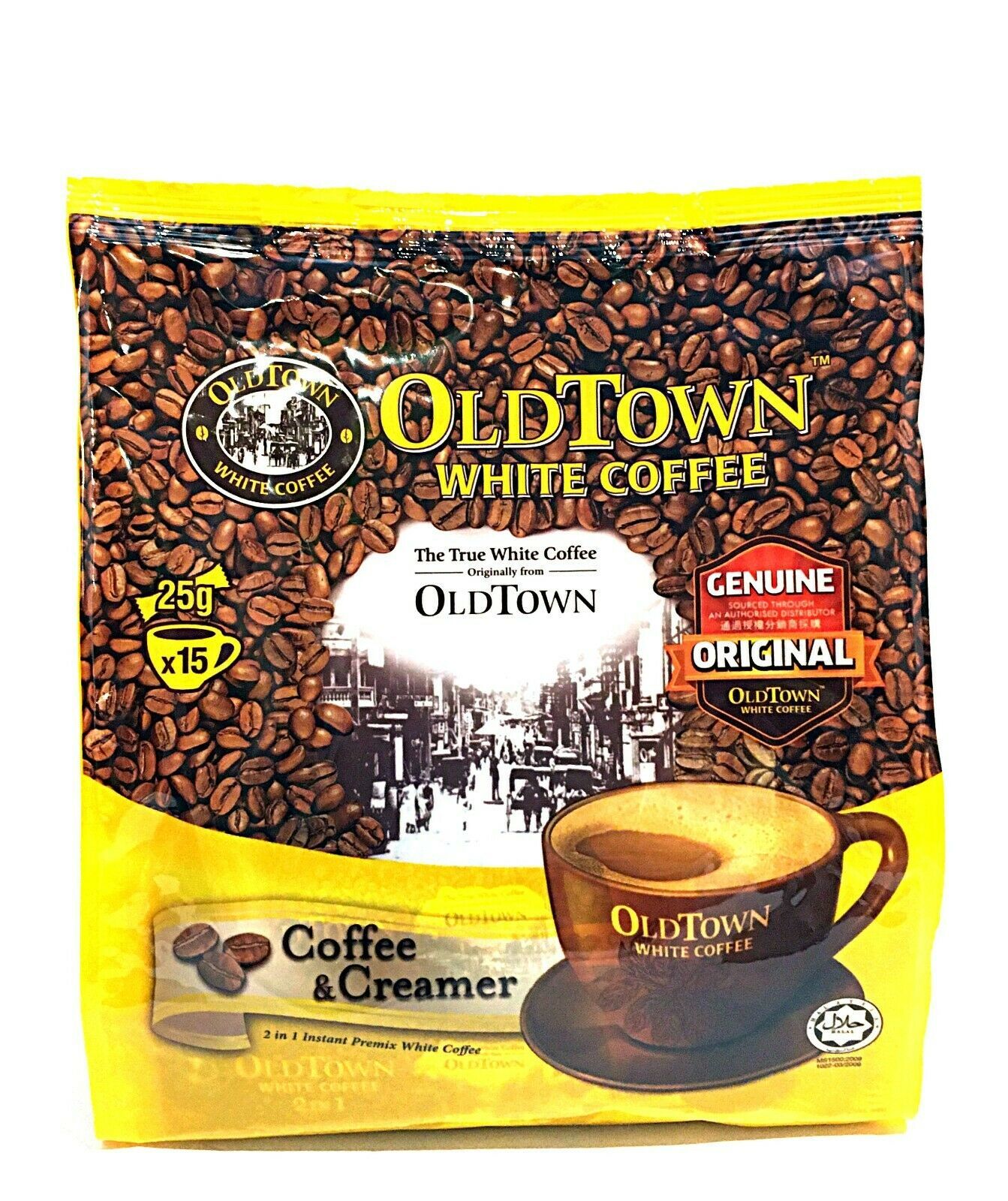 Old Town 2In1 Instant Coffee & Creamer White Coffee 15 Sticks x 25 g
