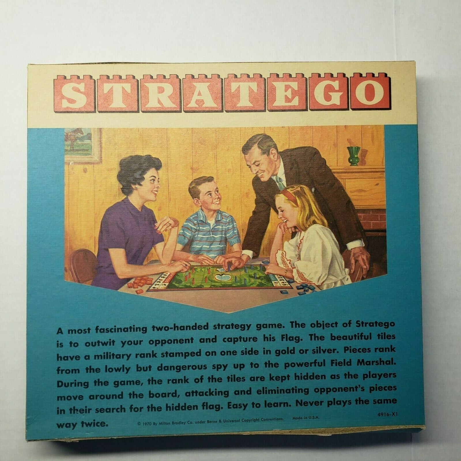 1977 no. 8 vintage stratego board game one replacement piece red miner 