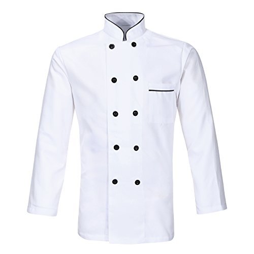 Unisex Hotel/Kitchen Chef Jacket Uniform Long Short Sleeved White Chef