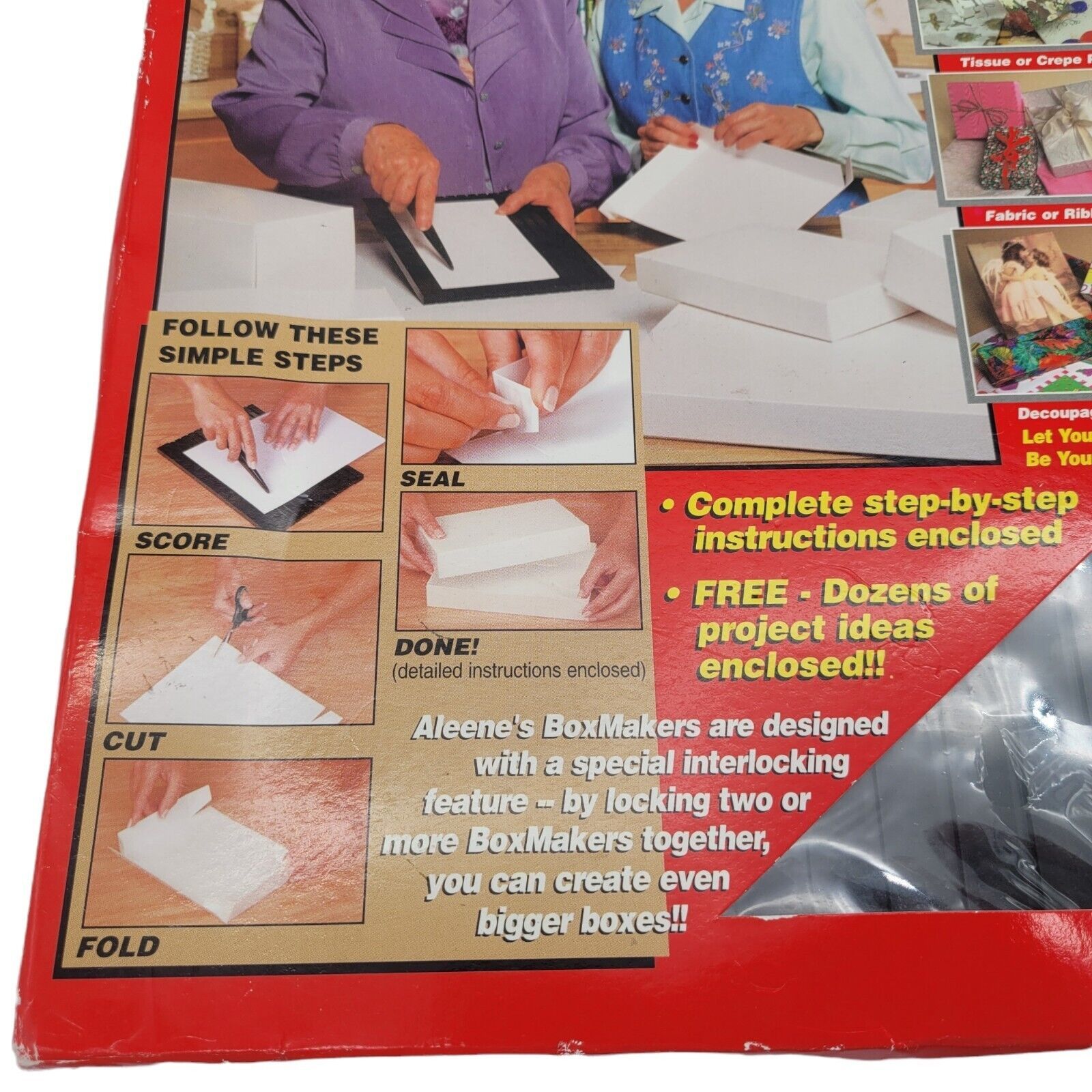 Vintage Aleene’s Box Maker Kit Create Your Own OneOfA Kind Boxes New