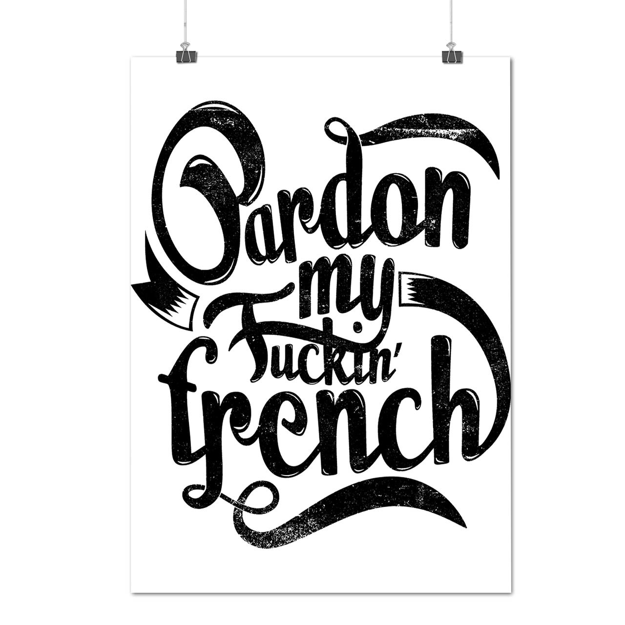 French Language Slogan Adult Word Matte/Glossy Poster A0 A1 A2 A3 A4