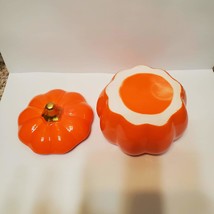 Pumpkin Trinket Box, Ceramic Pumpkin, Fall Decor, Autumn Decor, Orange Pumpkin image 5