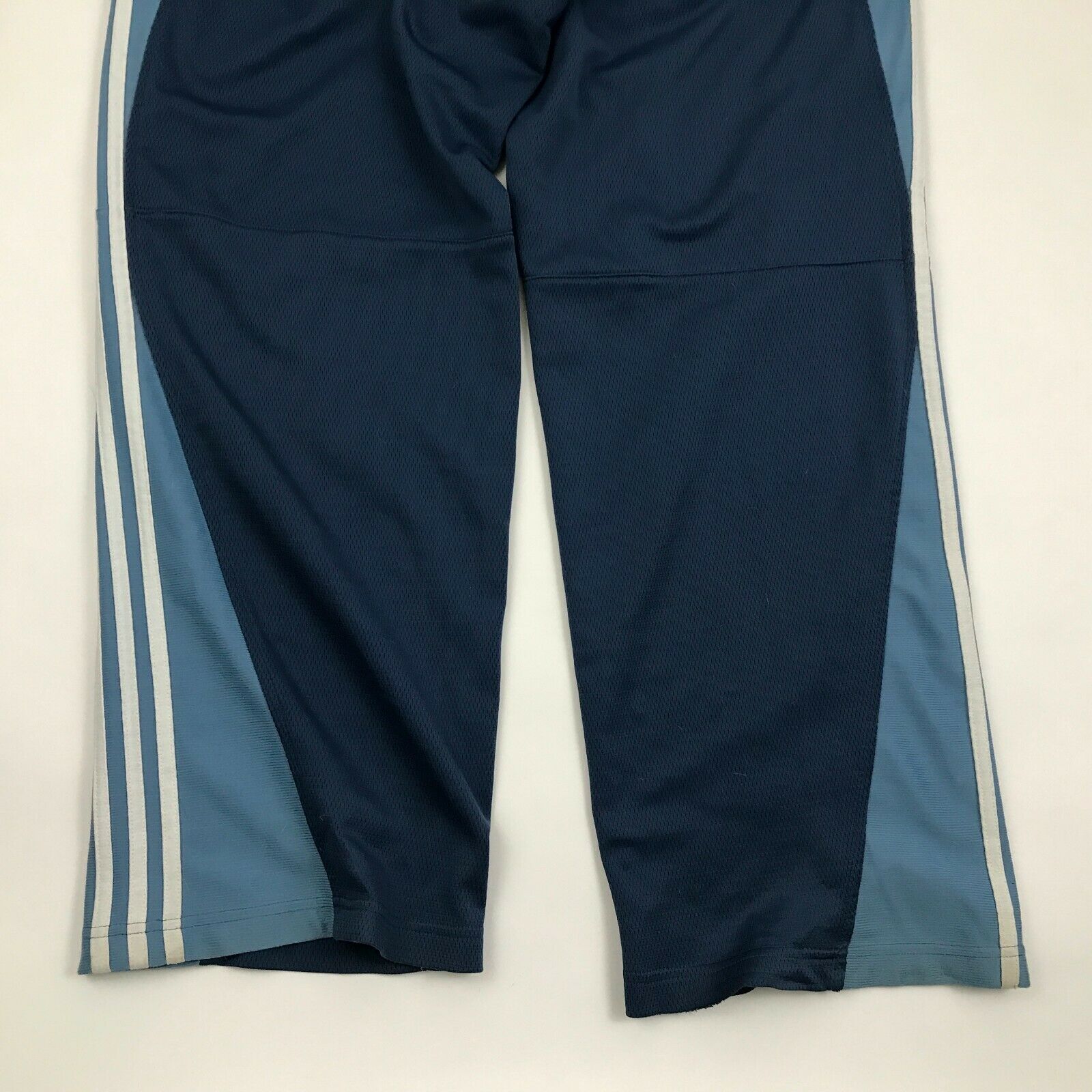 Adidas Mens Blue Workout Pants Size Medium M Warm Up Loose Fit Athletic ...