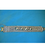 Vintage Weiss Rhinestone Crystal Bracelet with Safety Clasp - $24.00