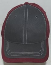 Richardson Contrast Stitching Maroon Charcoal Style 275 Baseball Hat Adjustable image 4