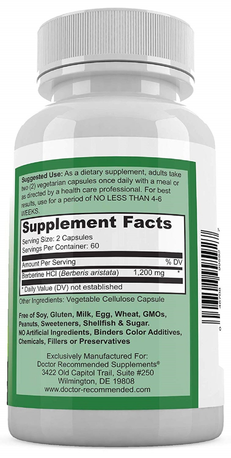 Doctor Supplements Berberine Plus Supports Glucose Metabolism 180Cap Other